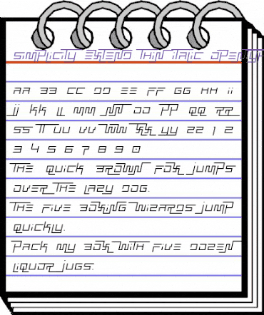 Simplicity Extend Thin Italic animated font preview Simplicity Extend Thin Italic animated font preview