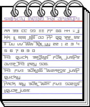 Simplicity Extend Thin animated font preview Simplicity Extend Thin animated font preview