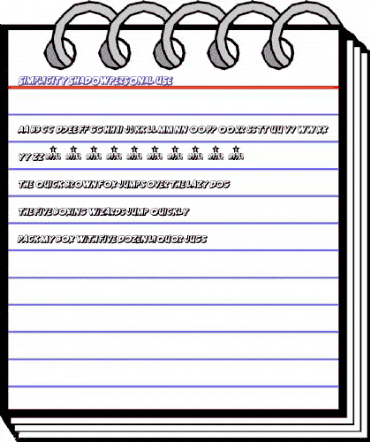 SIMPLICITY SHADOW PERSONAL USE Regular animated font preview