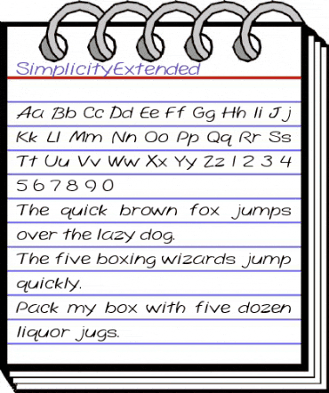SimplicityExtended Regular animated font preview SimplicityExtended Regular animated font preview