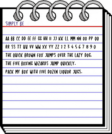 Simply Be Regular animated font preview Simply Be Regular animated font preview