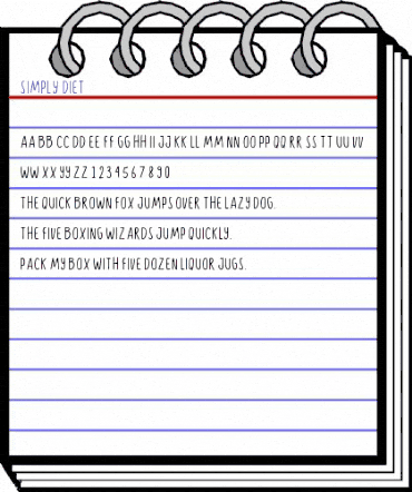 Simply Diet Regular animated font preview Simply Diet Regular animated font preview