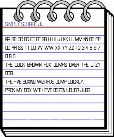 Simply Square JL Regular animated font preview Simply Square JL Regular animated font preview