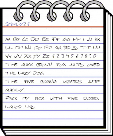 Simply21 Regular animated font preview