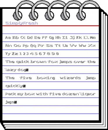 SimplyFresh Regular animated font preview