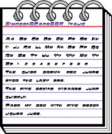 SimpsonSCapsSSK Italic animated font preview SimpsonSCapsSSK Italic animated font preview