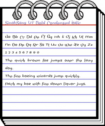 SinahSans LT Bold Condensed Italic animated font preview