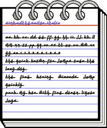Sinbad the Sailor Italic animated font preview Sinbad the Sailor Italic animated font preview