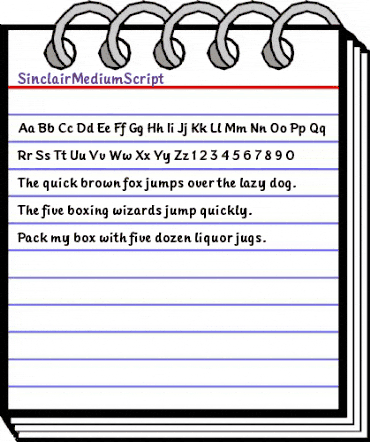 SinclairMediumScript Regular animated font preview SinclairMediumScript Regular animated font preview