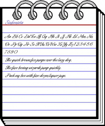 Sinfonieta Regular animated font preview