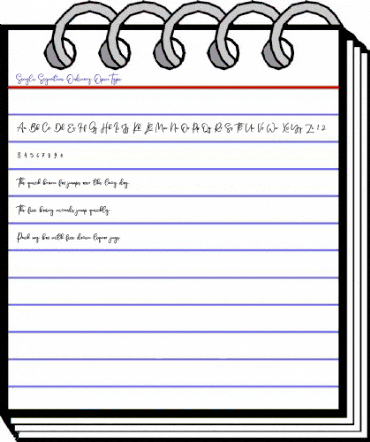 Single Signature Ordinary Regular animated font preview Single Signature Ordinary Regular animated font preview