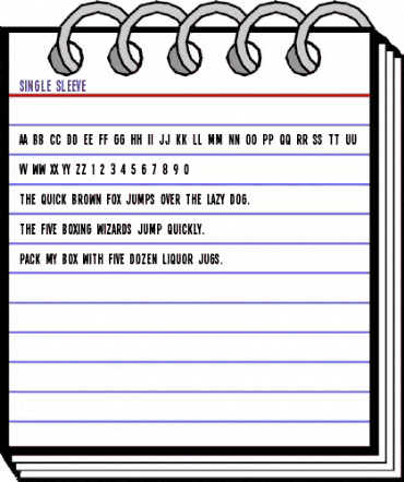 Single Sleeve Regular animated font preview Single Sleeve Regular animated font preview