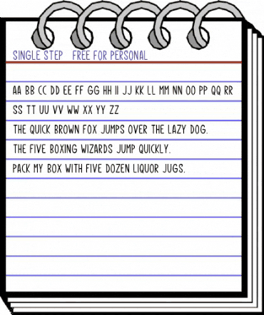Single Step - Free For Personal Regular animated font preview Single Step - Free For Personal Regular animated font preview