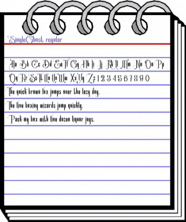 SingleGhost regular Regular animated font preview SingleGhost regular Regular animated font preview