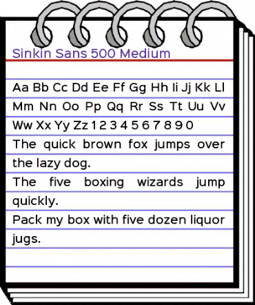 Sinkin Sans 500 Medium 500 Medium animated font preview Sinkin Sans 500 Medium 500 Medium animated font preview