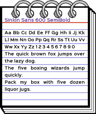 Sinkin Sans 600 SemiBold 600 SemiBold animated font preview