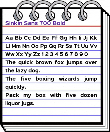 Sinkin Sans 700 Bold 700 Bold animated font preview