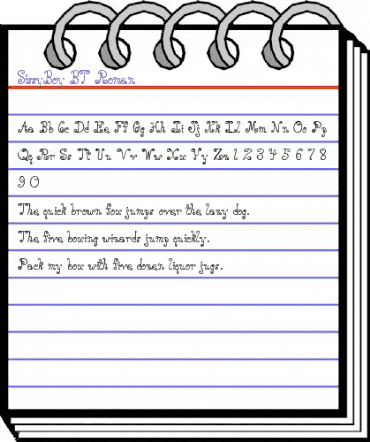 SissyBoy BT Roman animated font preview SissyBoy BT Roman animated font preview