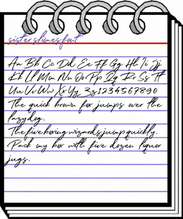 sister slimes font Regular animated font preview