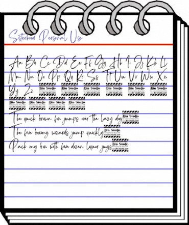 Sisterhood Personal Use Regular animated font preview Sisterhood Personal Use Regular animated font preview