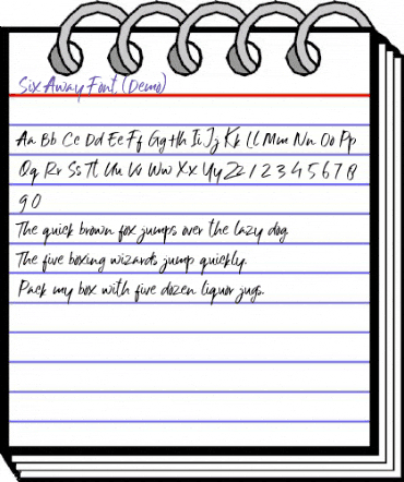 Six Away Font (Demo) Regular animated font preview Six Away Font (Demo) Regular animated font preview