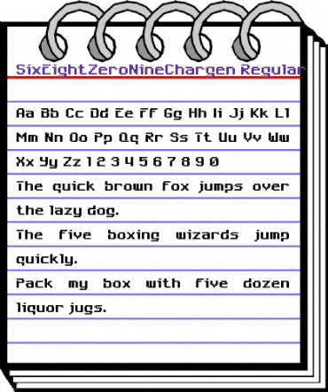 6809 Chargen Regular animated font preview