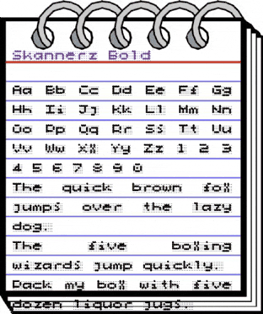 Skannerz Bold Regular animated font preview Skannerz Bold Regular animated font preview