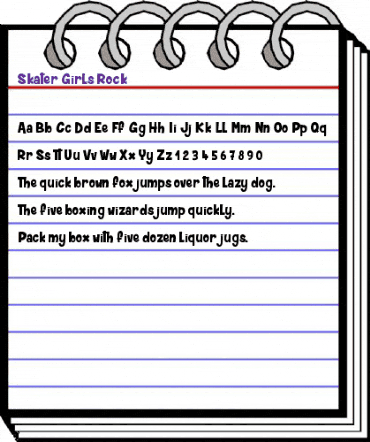 Skater Girls Rock Regular animated font preview Skater Girls Rock Regular animated font preview