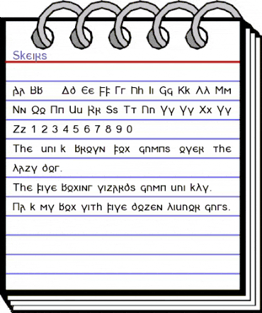 Skeirs Normal animated font preview Skeirs Normal animated font preview