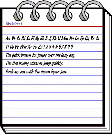 Skeleton 1 Italic animated font preview Skeleton 1 Italic animated font preview