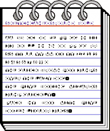 SketchCameosRound Regular animated font preview
