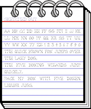 Sketched Out Regular animated font preview