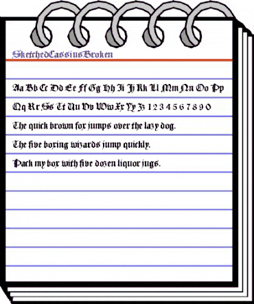 SketchedCassiusBroken Regular animated font preview SketchedCassiusBroken Regular animated font preview