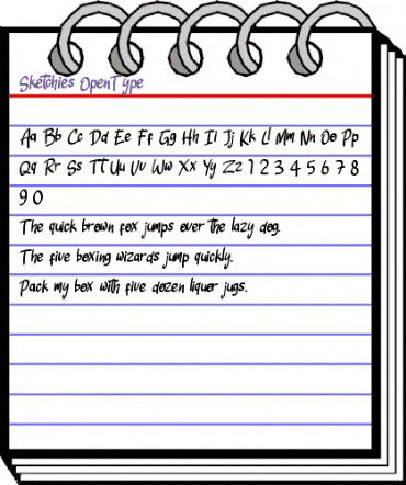 Sketchies Regular animated font preview