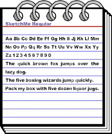 SketchMe Regular animated font preview