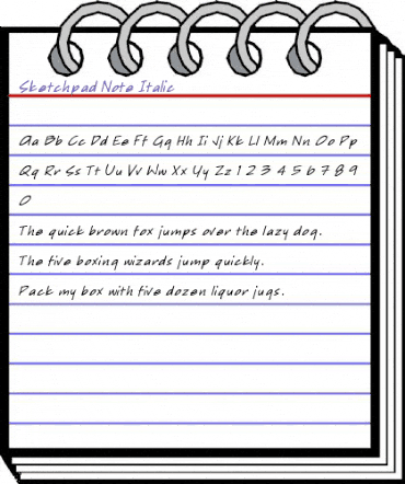 Sketchpad Note Italic animated font preview Sketchpad Note Italic animated font preview