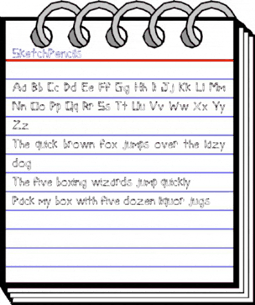 SketchPencils Regular animated font preview