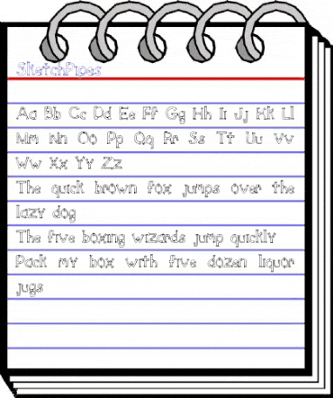SketchPipes Regular animated font preview