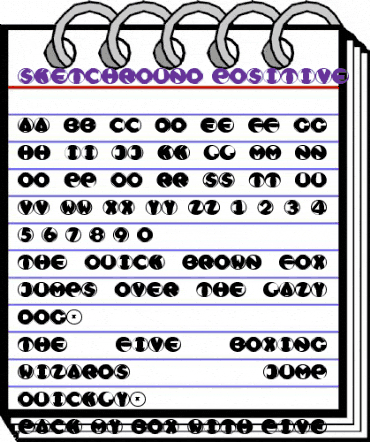 SketchRound Positive animated font preview