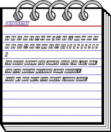 SkidzExtra Regular animated font preview SkidzExtra Regular animated font preview