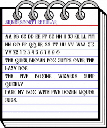 SkinerScort1 Regular animated font preview