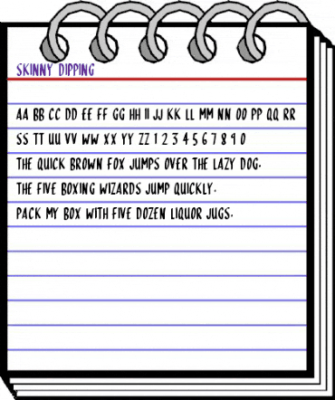 Skinny Dipping Regular animated font preview Skinny Dipping Regular animated font preview