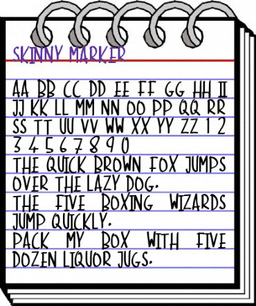 Skinny Marker Regular animated font preview