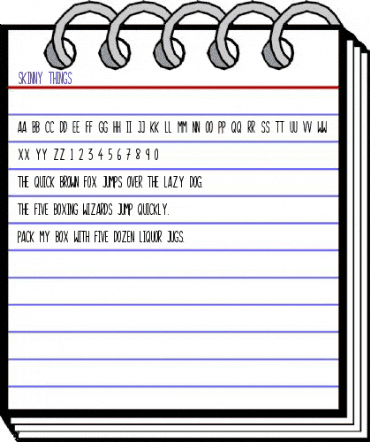 Skinny Things Regular animated font preview Skinny Things Regular animated font preview