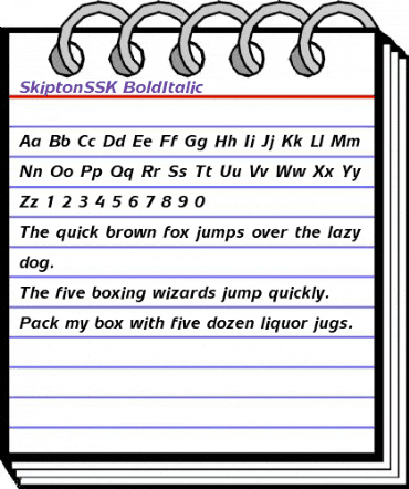 SkiptonSSK BoldItalic animated font preview SkiptonSSK BoldItalic animated font preview