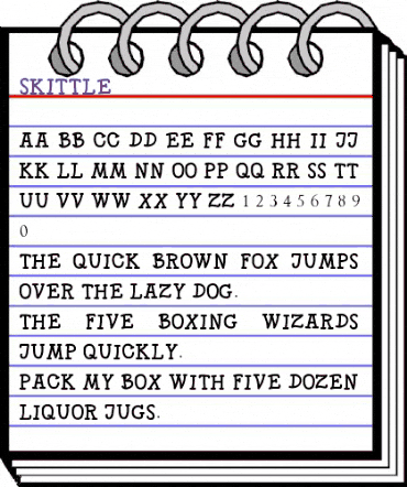 SKITTLE Regular animated font preview