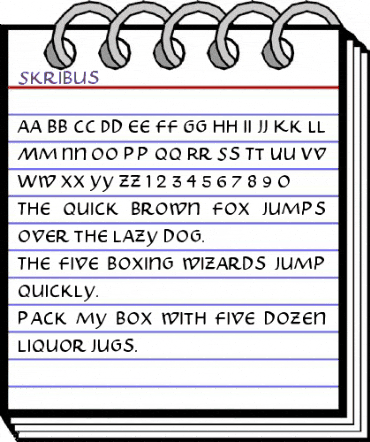Skribus Regular animated font preview Skribus Regular animated font preview