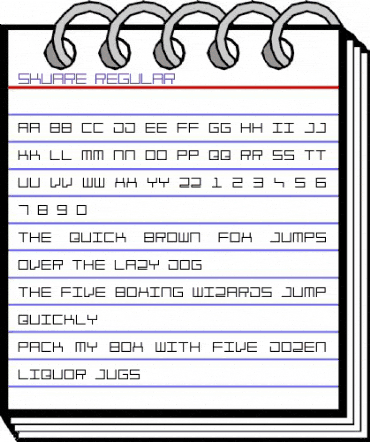 skuare Regular animated font preview