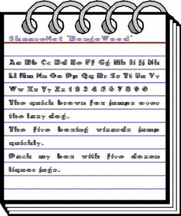 SkuareNot 'BongoWood' Regular animated font preview SkuareNot 'BongoWood' Regular animated font preview