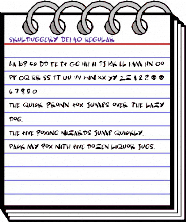 Skulduggery DEMO Regular animated font preview Skulduggery DEMO Regular animated font preview